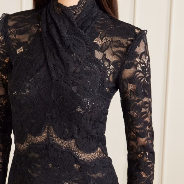 Layered lace maxi dress