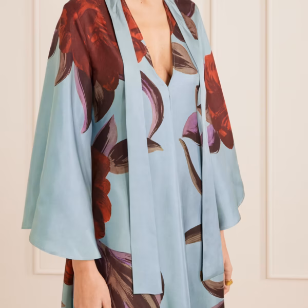 Magnifico printed silk maxi dress