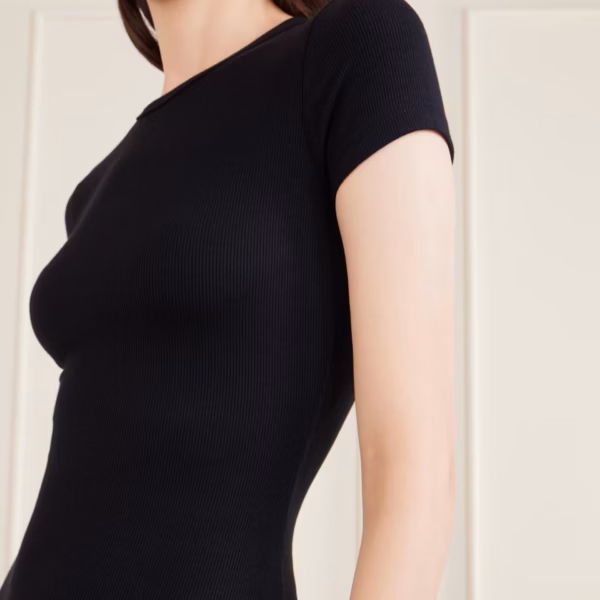 Ribbed jersey maxi dress