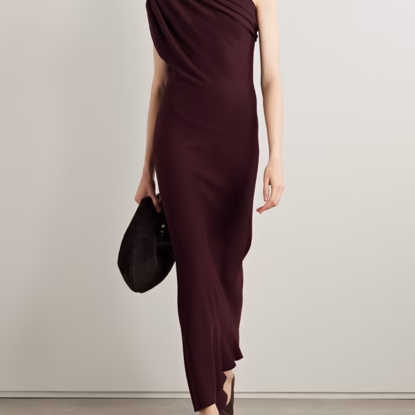 Coast one-shoulder wool-blend maxi dress