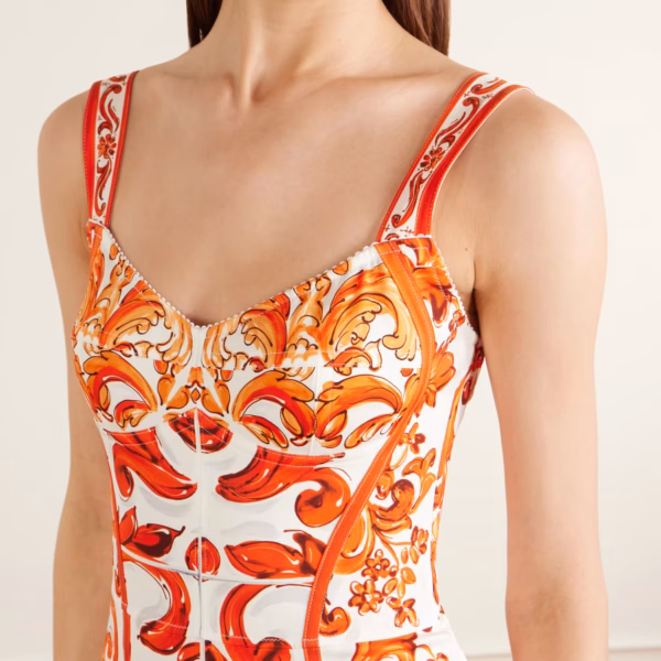 Printed silk-blend charmeuse mini dress