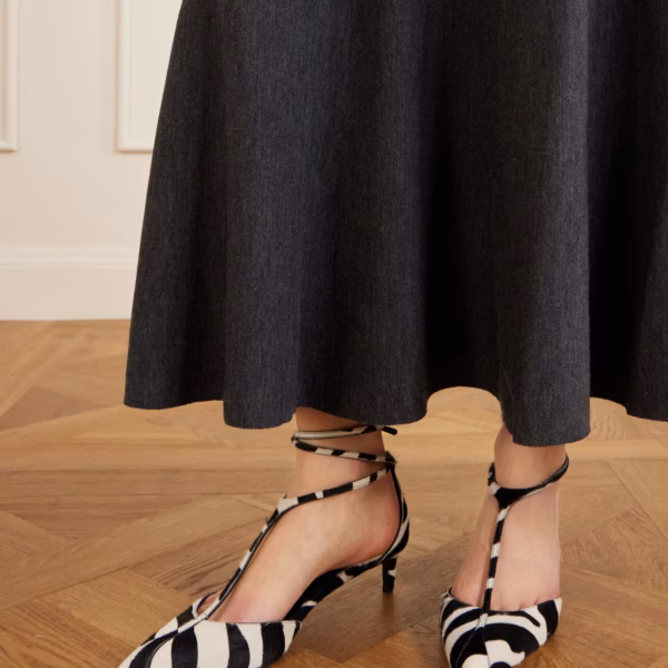 Mia zebra-print calf hair pumps
