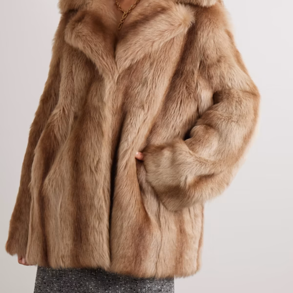 Oversized shearling coat
