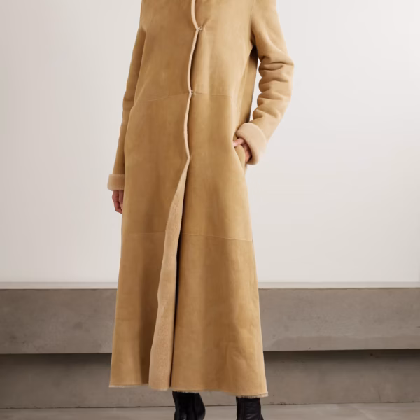 Anaya hooded shearling coat