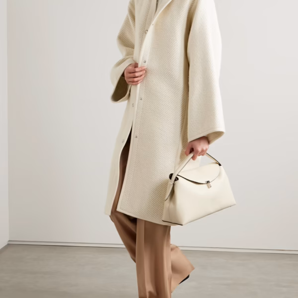 Silk, wool, cashmere and linen-blend coat