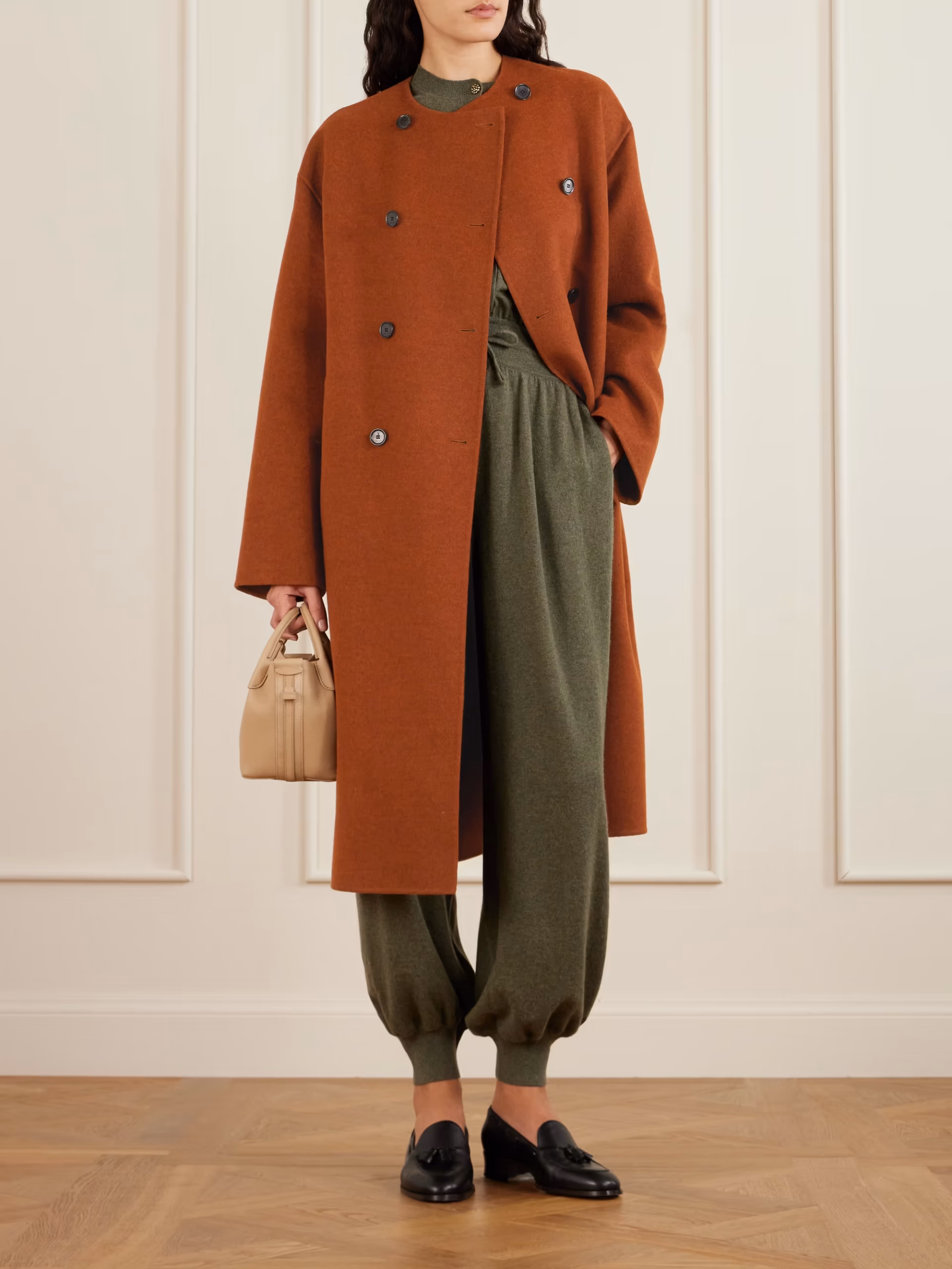 Boris double-breasted cashmere coat