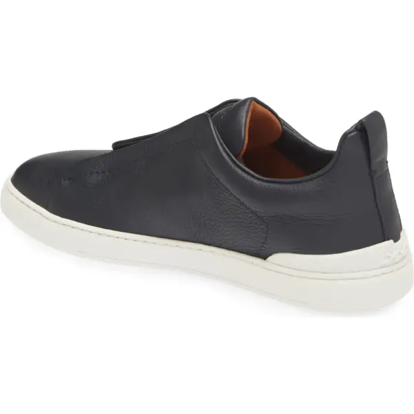 Triple Stitch Deerskin Leather Slip-On Sneaker