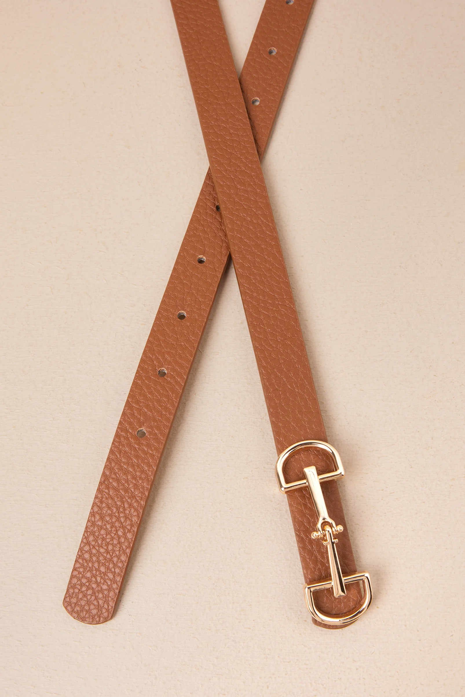 Immensely Perfect Brown Horsebit Buckle Belt