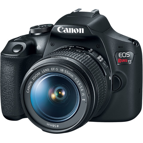 Canon EOS Rebel T7 DSLR with 18-55mm and 75-300mm Lenses