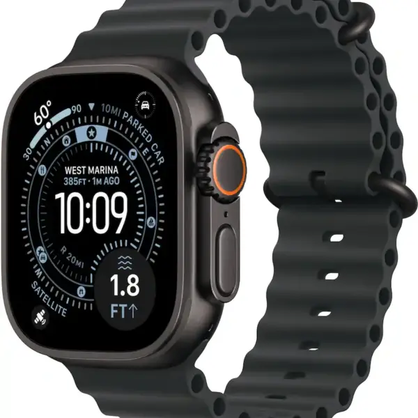 Apple Watch Ultra 3 (GPS+Cellular) 49mm Titanium Case with Black Ocean Band