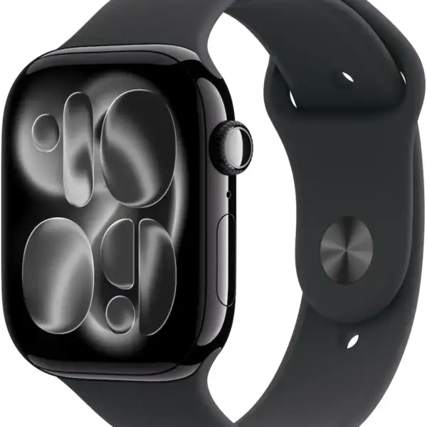 Apple Watch Series 11 (GPS) 46mm Jet Black Aluminum Case with Black Sport Band