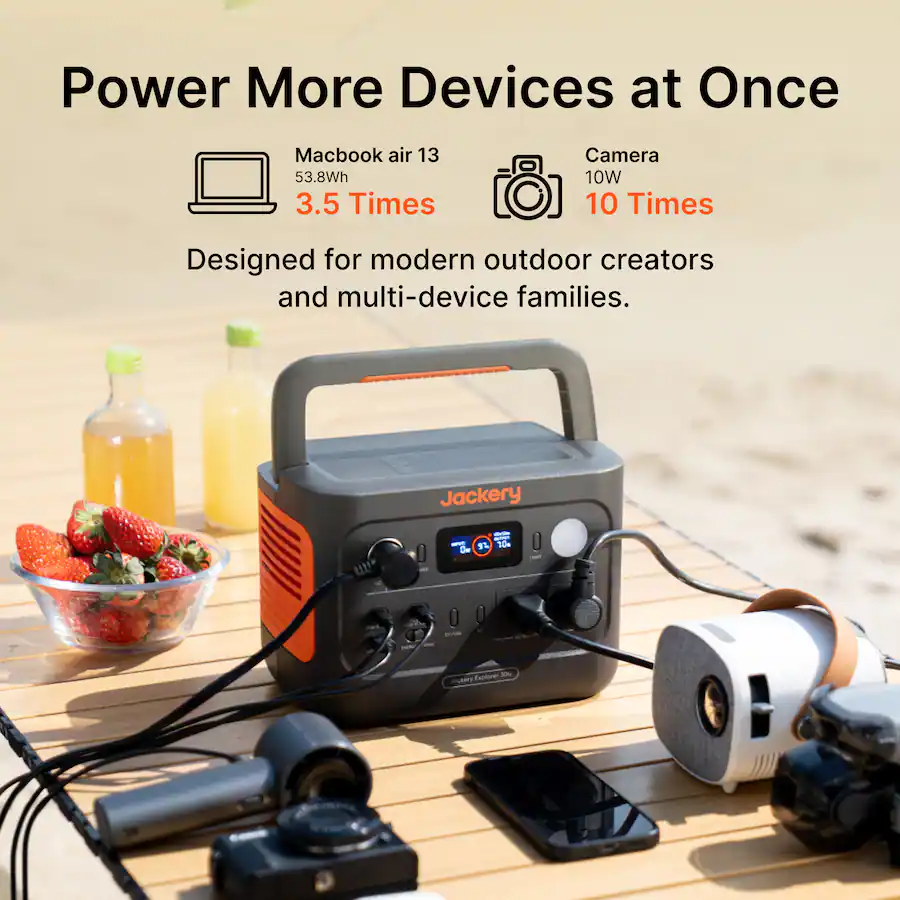 Explorer 300 v2 (288Wh) Portable Power Station with 40W Solar Panel, All-in-One Solar Generator for Outdoor and Travel