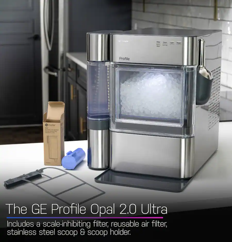 Opal 2.0 Ultra Nugget Ice Maker with Side Tank and Scale Inhibiting Filter