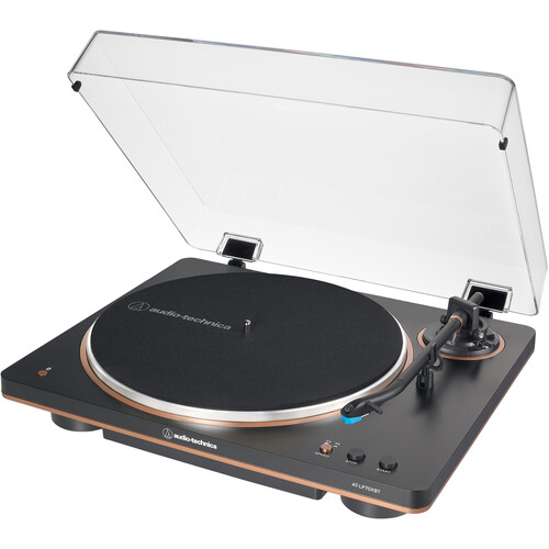 Audio-Technica AT-LP70XBT Fully Automatic Belt-Drive Turntable with Bluetooth (Black and Bronze)