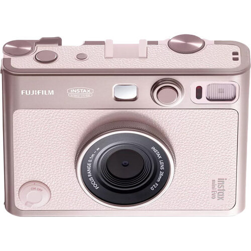 FUJIFILM instax mini EVO Instant Camera with Film Kit (Gentle Rose, 20 Exposures)