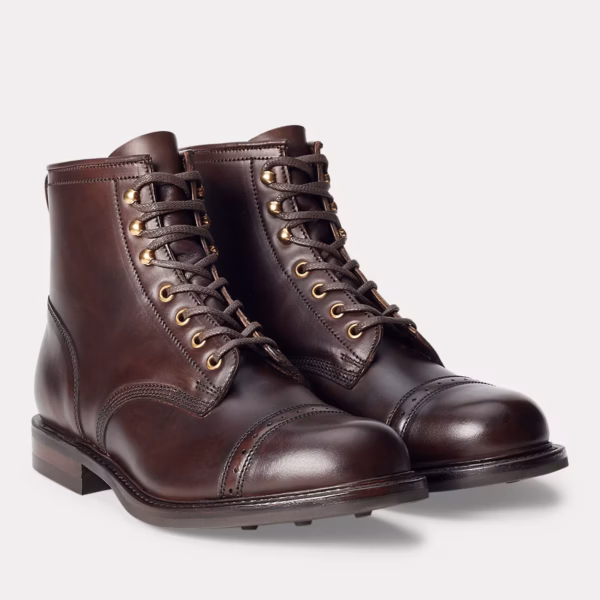 Hand-Burnished Leather Boot
