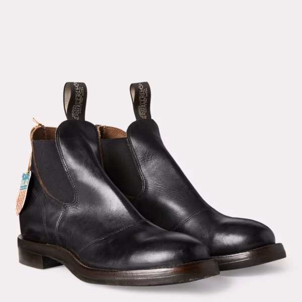 Hand-Burnished Leather Chelsea Boot