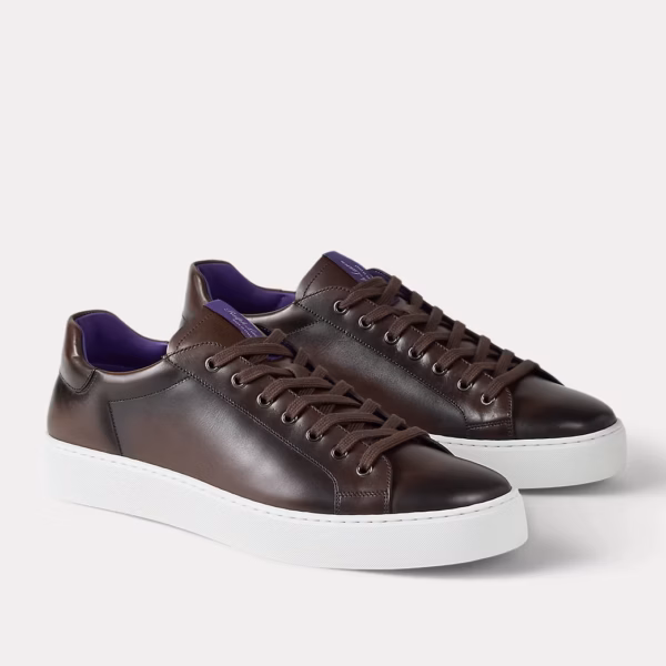 Severn Burnished Calfskin Trainer