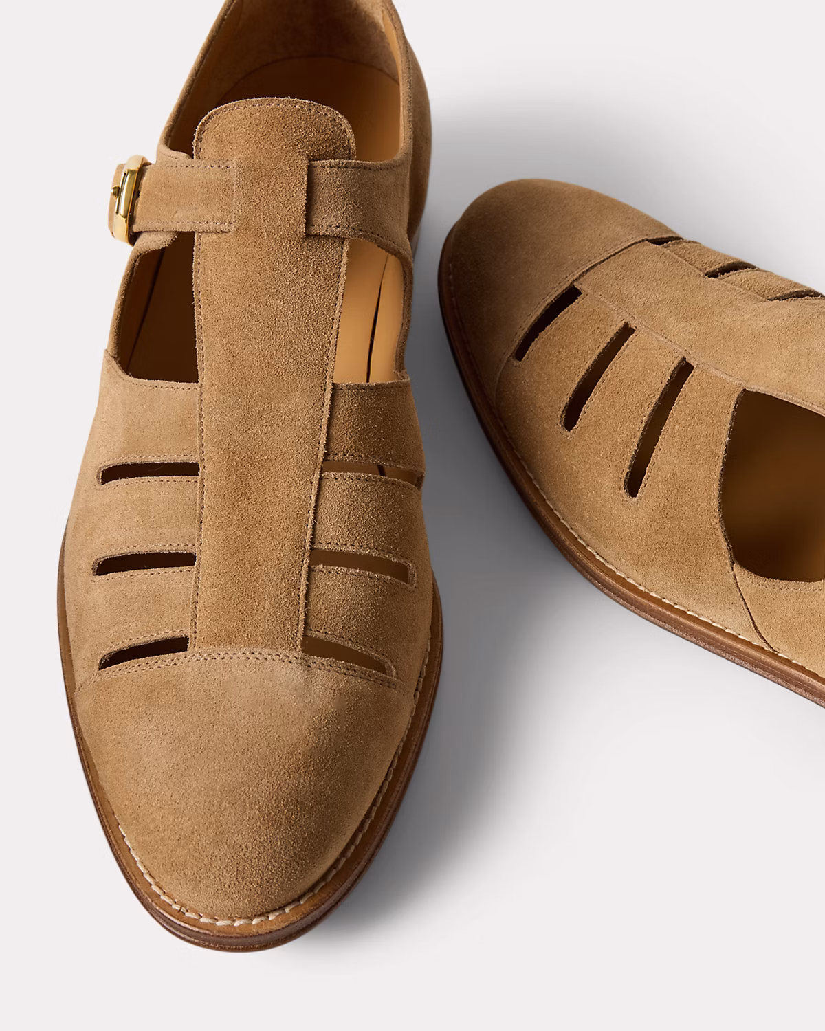 Calf-Suede Fisherman Sandal