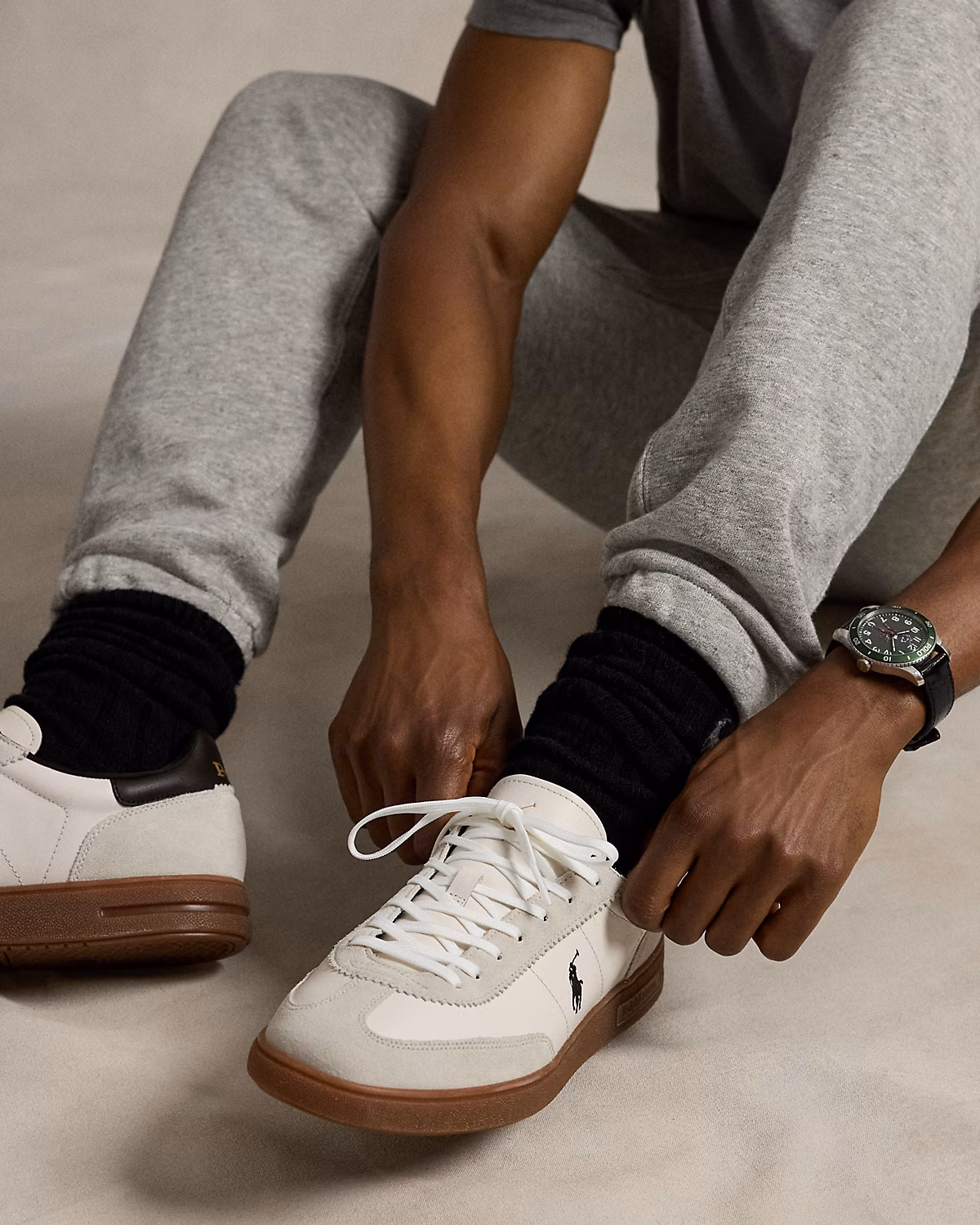 Bedford Leather-Suede Trainer