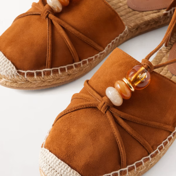 Lemi embellished suede espadrilles