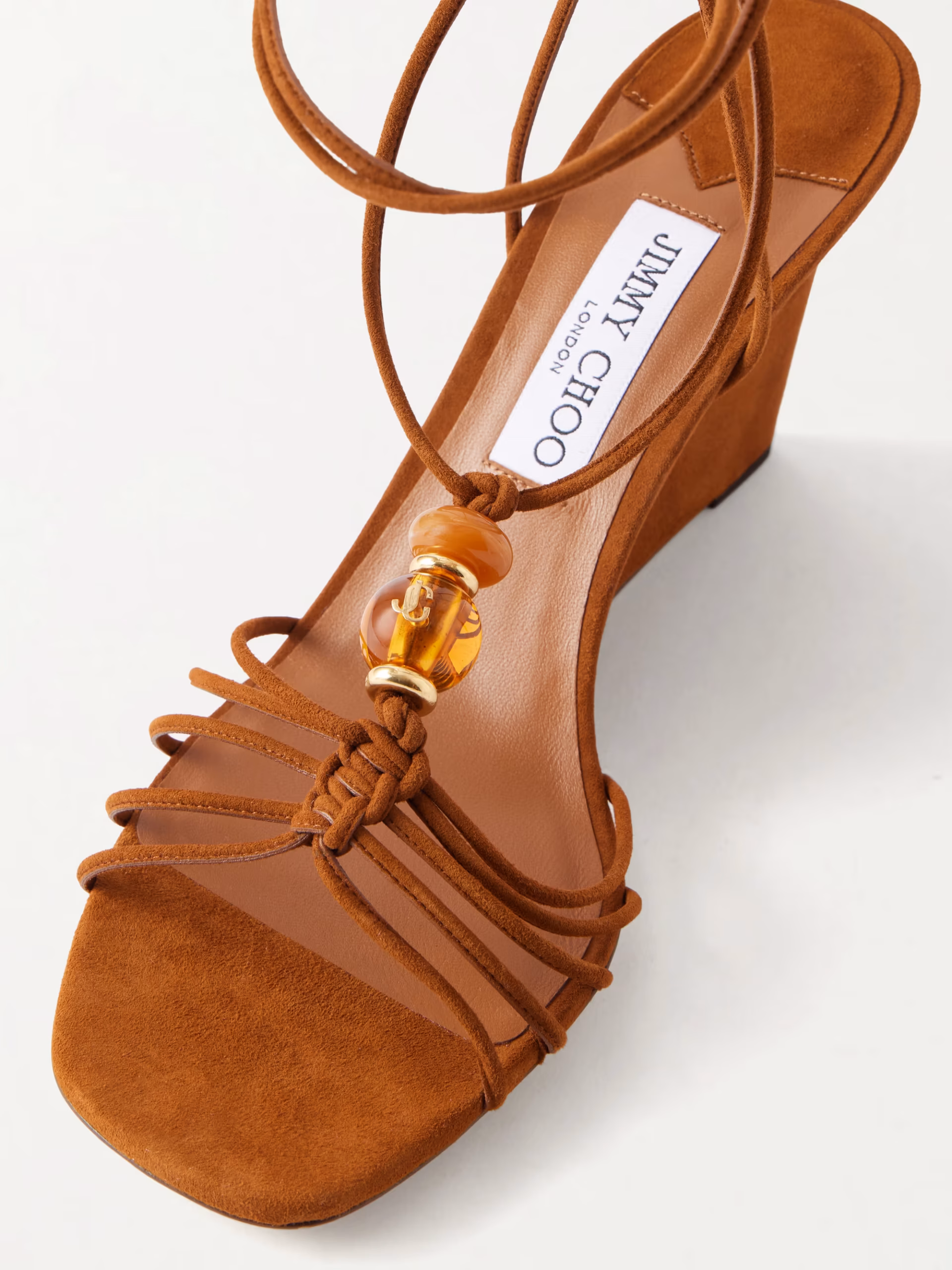 Lova 85 embellished suede wedge sandals