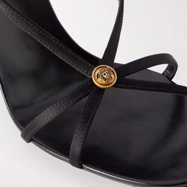 80 satin logo-embellished sandals