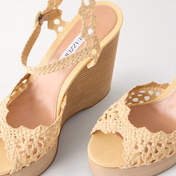 Bossa Nova 130 crocheted raffia platform sandals