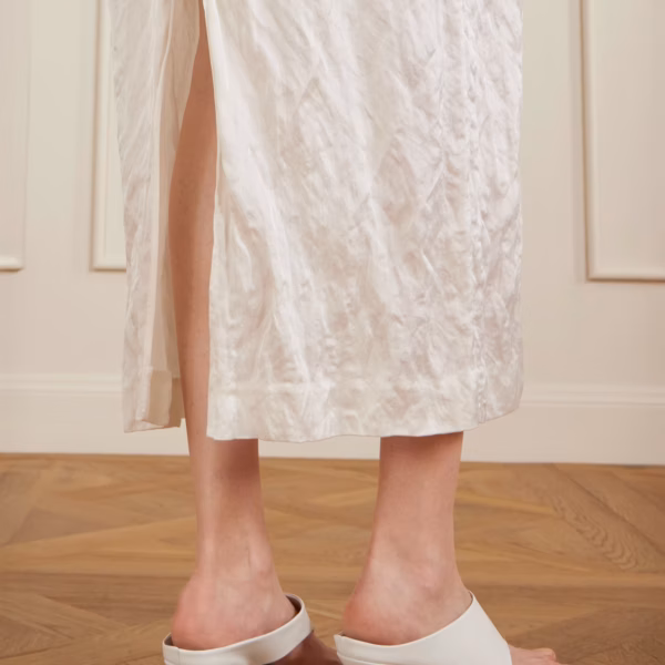 Marlow leather wedge mules