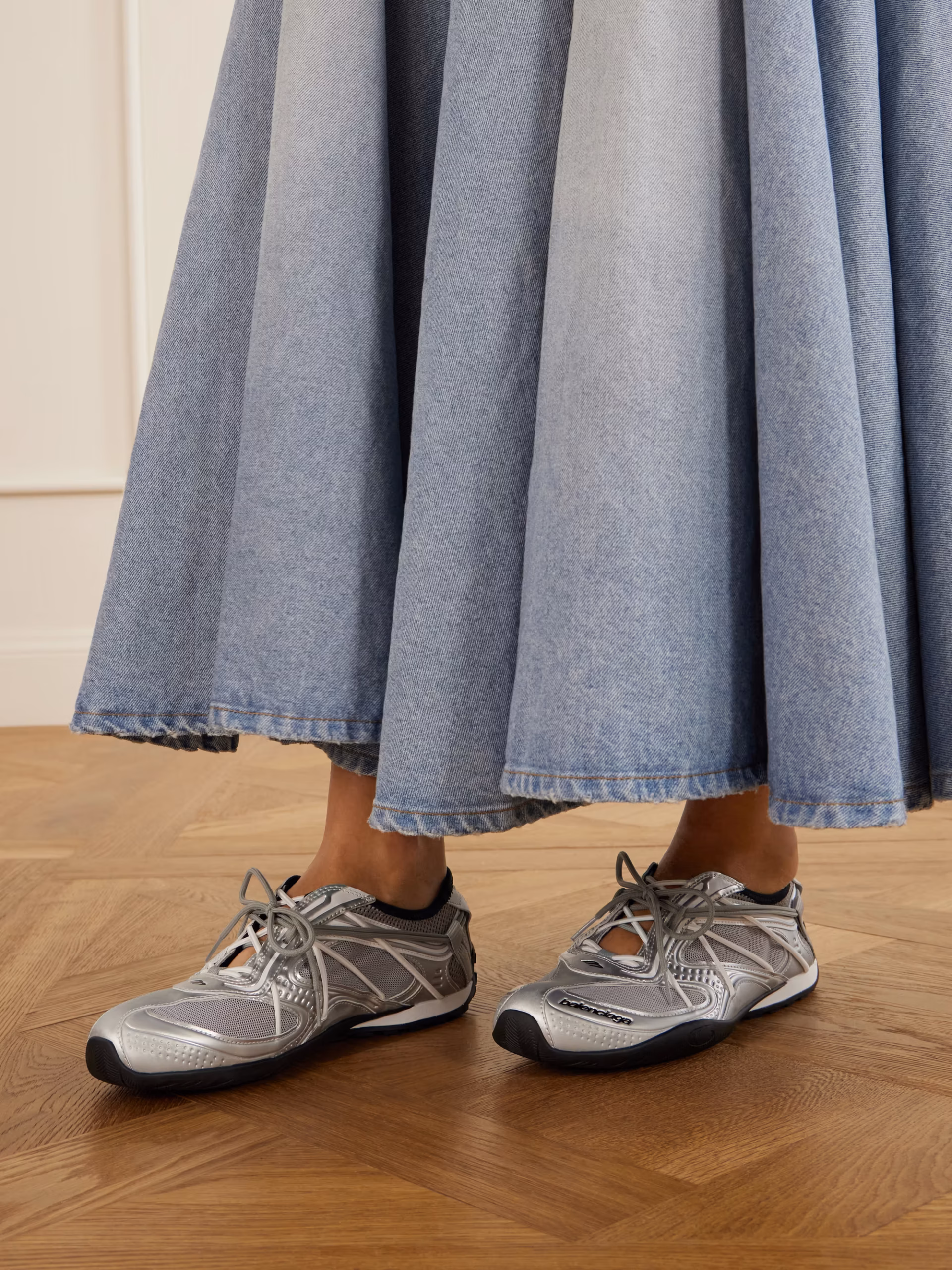 Radar rubber-trimmed slip-on sneakers