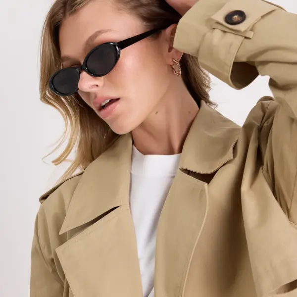 Finn Black Round Sunglasses