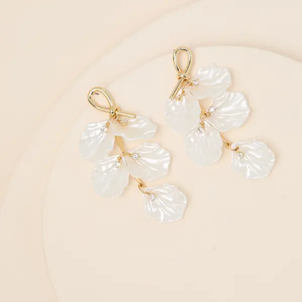 Mary Gold Petal Drop Earrings